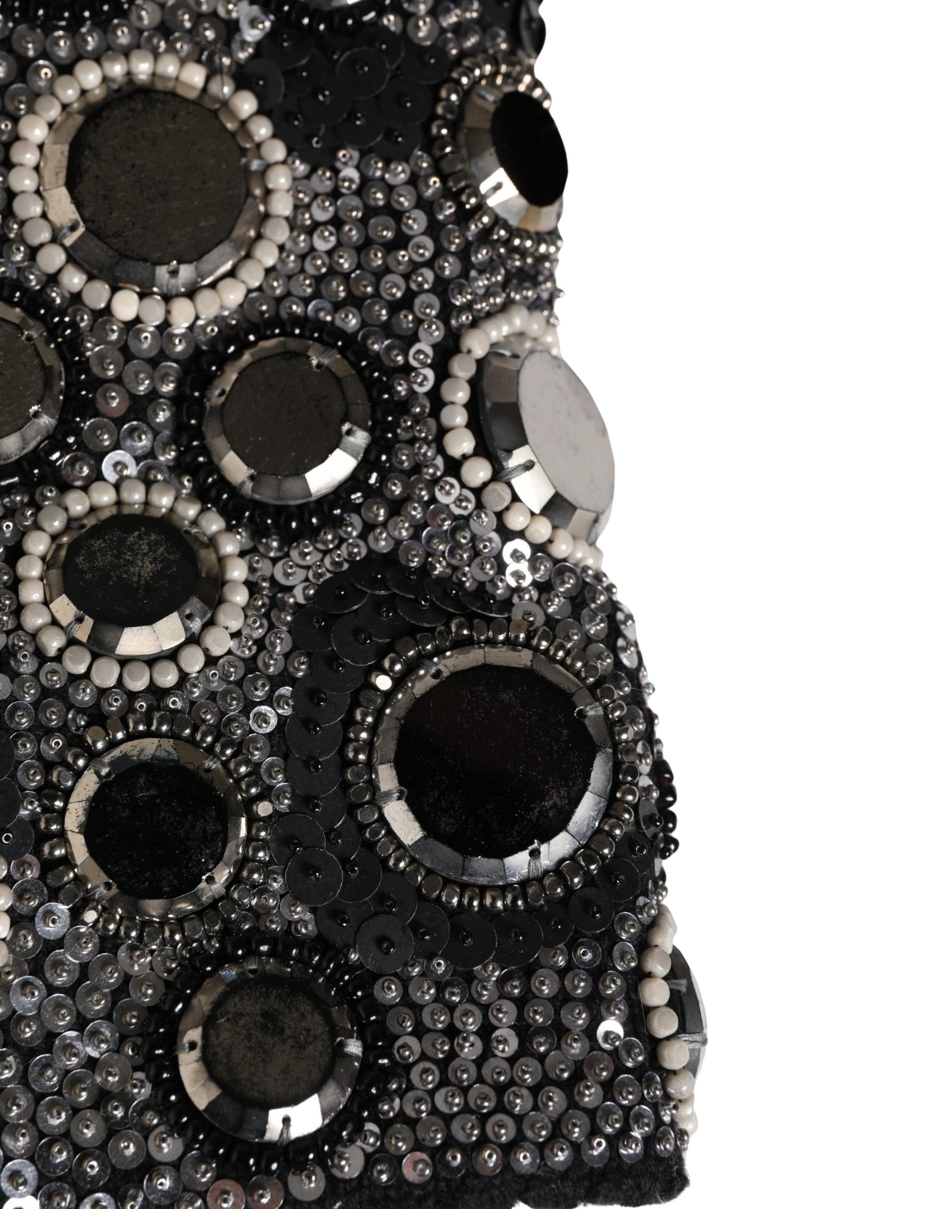 Dolce & Gabbana Black Wool Crystal Embellished Balaclava Hat - ClickThatClicks 