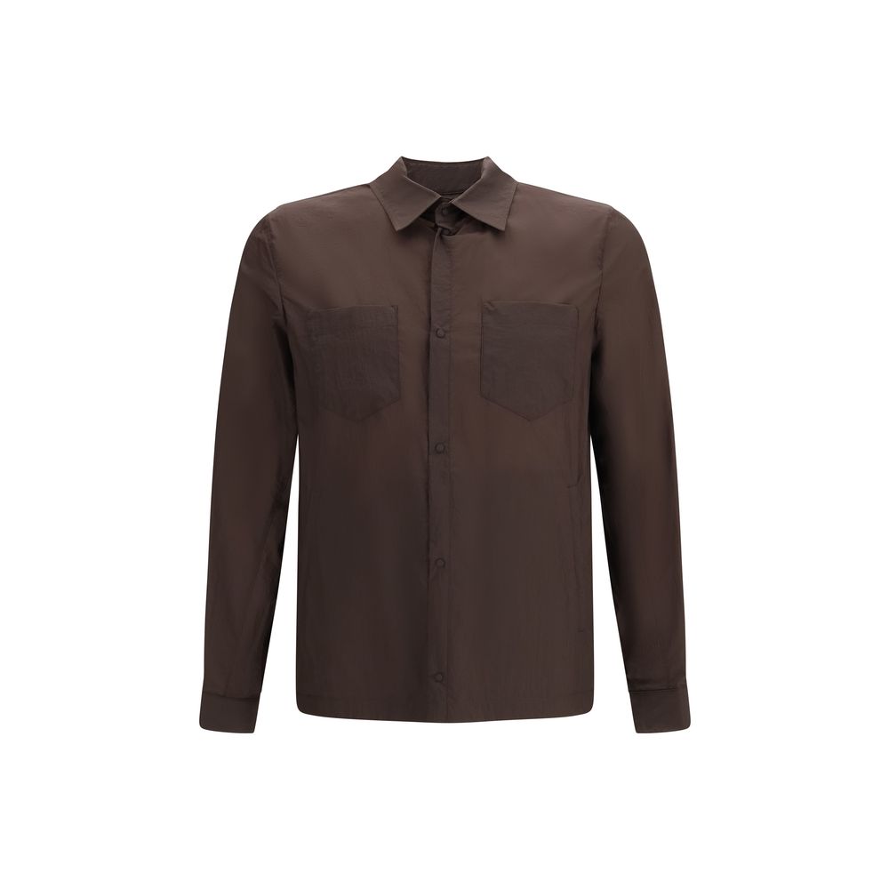 Herno Brown Polyamide Dress Shirt - ClickThatClicks 