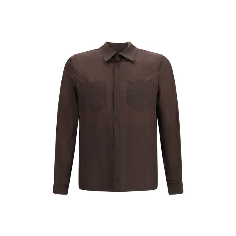 Herno Brown Polyamide Dress Shirt - ClickThatClicks 