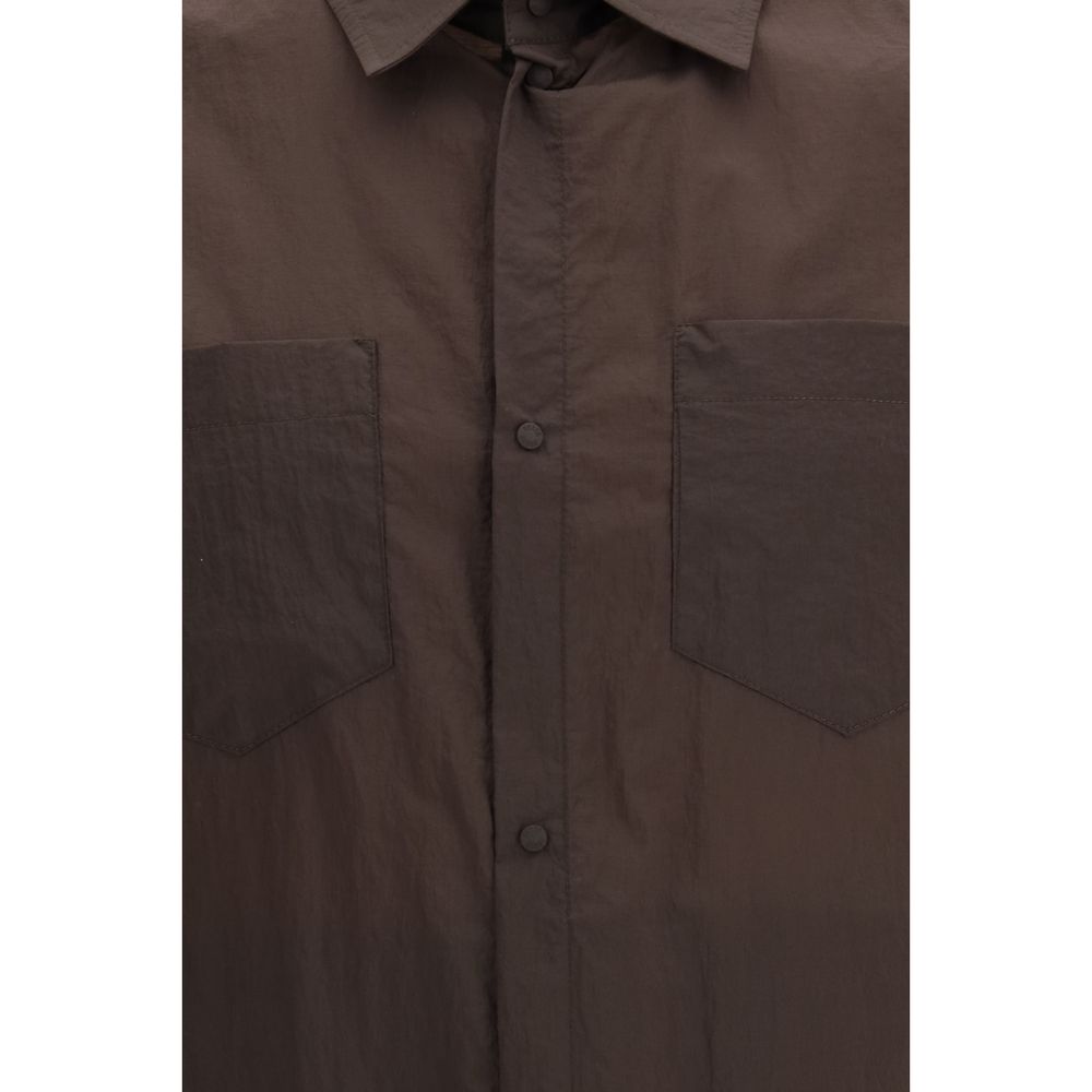 Herno Brown Polyamide Dress Shirt - ClickThatClicks 