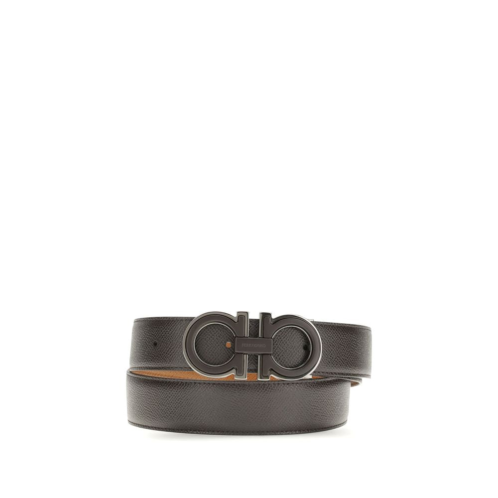 Ferragamo Brown Calf Leather Bos Taurus Regular Belt - ClickThatClicks 