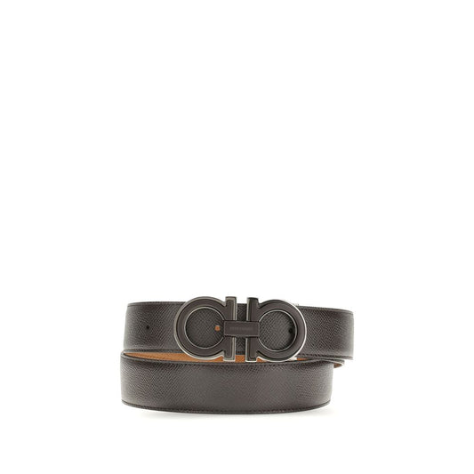 Ferragamo Brown Calf Leather Bos Taurus Regular Belt - ClickThatClicks 