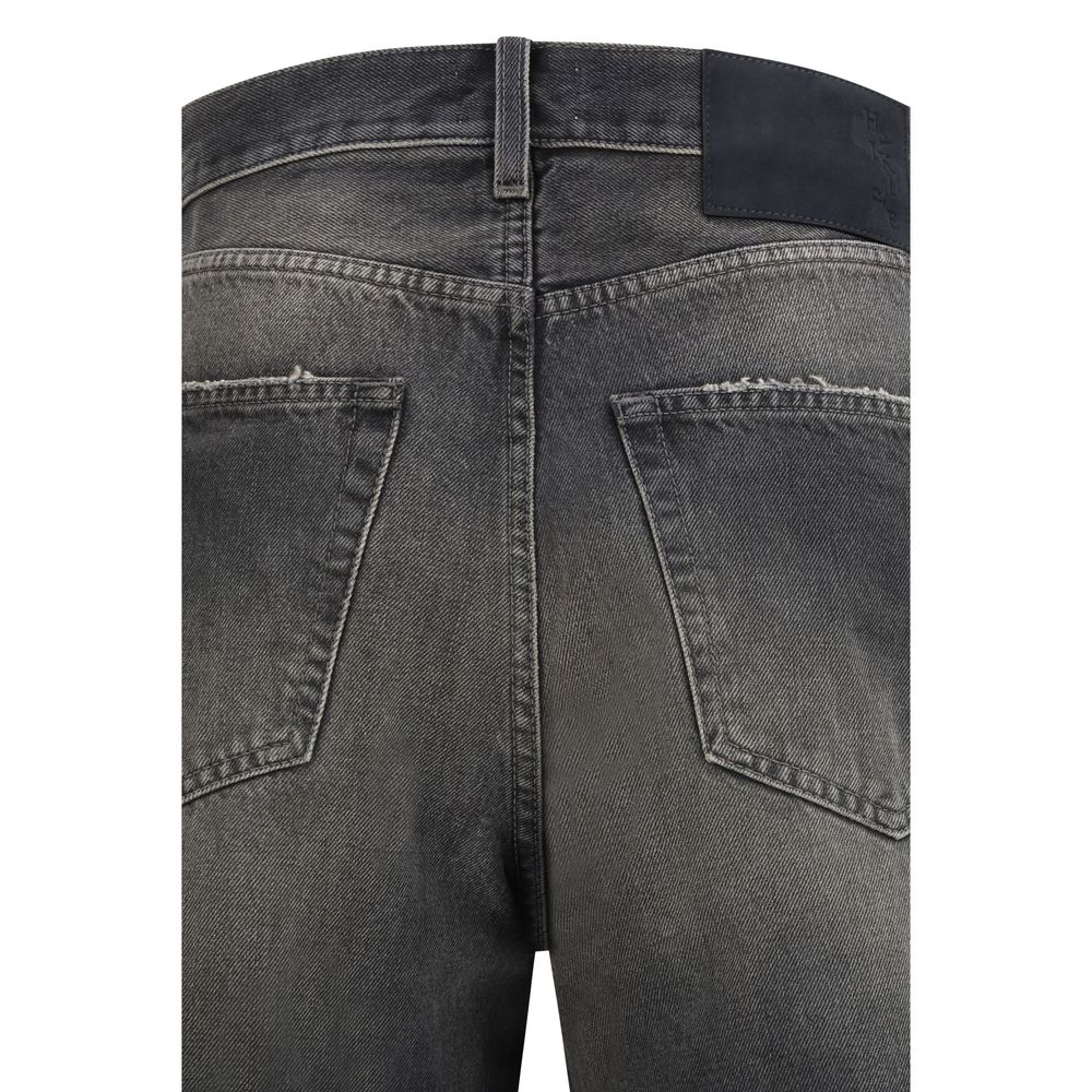 Haikure Black Cotton Relaxed Fit Jeans - ClickThatClicks 