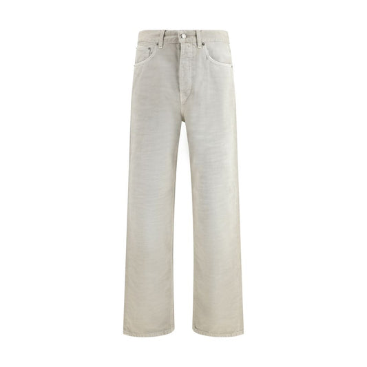 Haikure Gray Cotton Straight-Leg Jeans - ClickThatClicks 