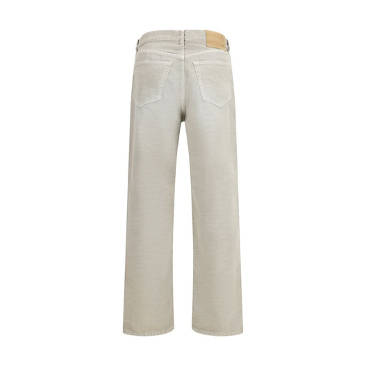Haikure Gray Cotton Straight-Leg Jeans - ClickThatClicks 