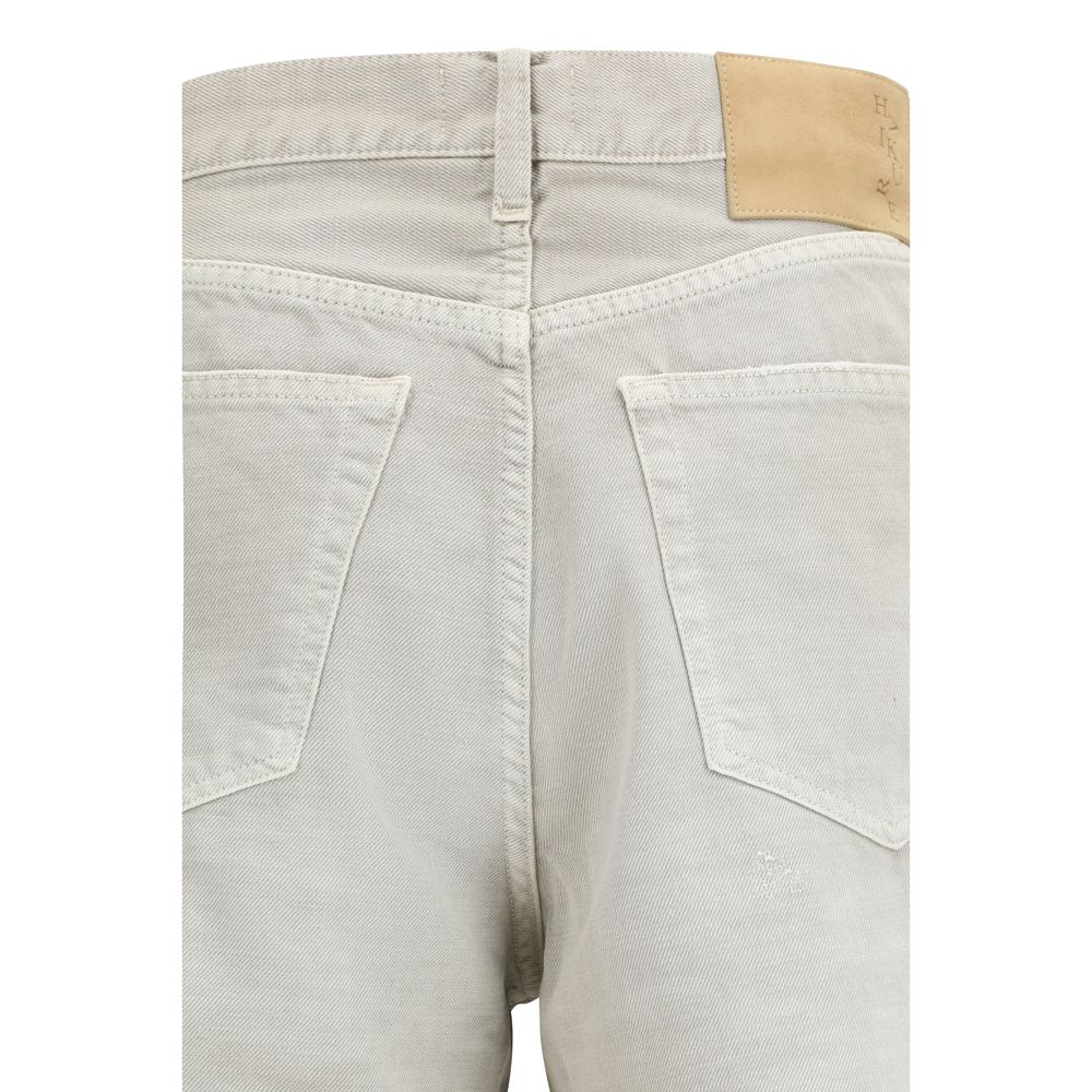 Haikure Gray Cotton Straight-Leg Jeans - ClickThatClicks 