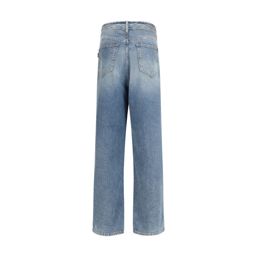 Haikure Blue Cotton Relaxed Fit Jeans - ClickThatClicks 