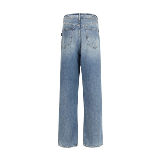 Haikure Blue Cotton Relaxed Fit Jeans - ClickThatClicks 
