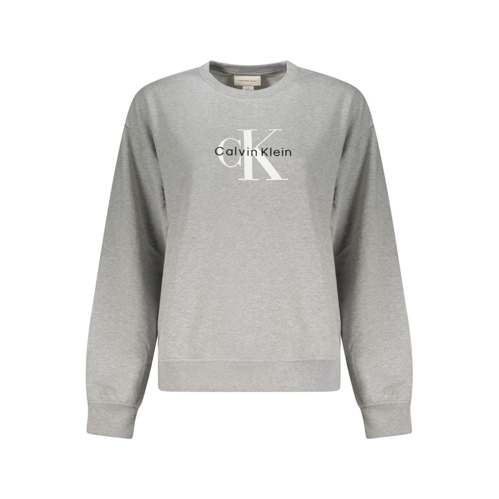 Calvin Klein Grigio Cotton Women Sweatshirt - ClickThatClicks 
