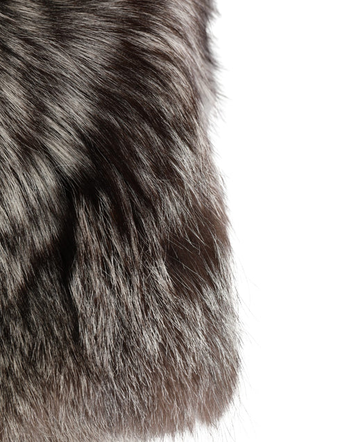Dolce & Gabbana Brown Faux Fur Whole Head Wrap Capello Hat - ClickThatClicks 