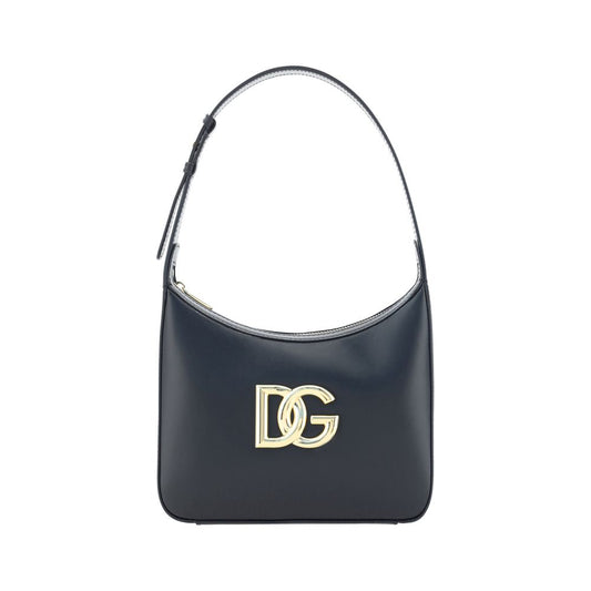 Dolce & Gabbana Black Calf Leather Bos Taurus Shoulder Bag - ClickThatClicks 