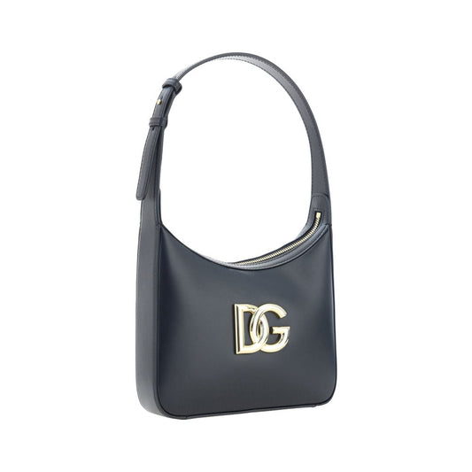 Dolce & Gabbana Black Calf Leather Bos Taurus Shoulder Bag - ClickThatClicks 