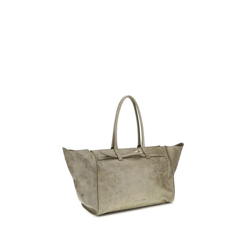 Benedetta Bruzziches Beige Calf Leather Bos Taurus Shoulder Bag - ClickThatClicks 