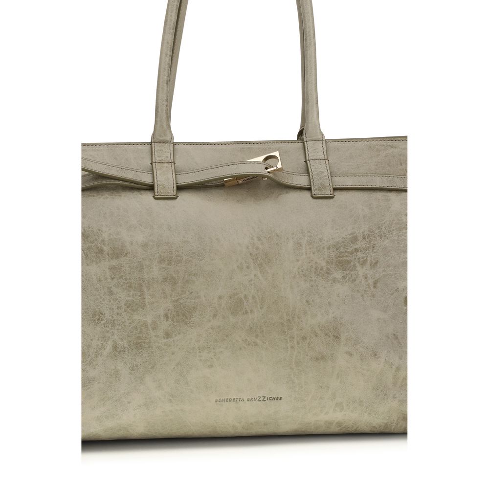 Benedetta Bruzziches Beige Calf Leather Bos Taurus Shoulder Bag - ClickThatClicks 