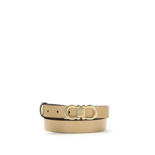 Ferragamo Beige Calf Leather Bos Taurus Regular Belt - ClickThatClicks 