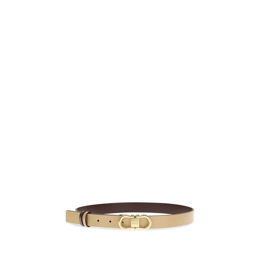 Ferragamo Beige Calf Leather Bos Taurus Regular Belt - ClickThatClicks 