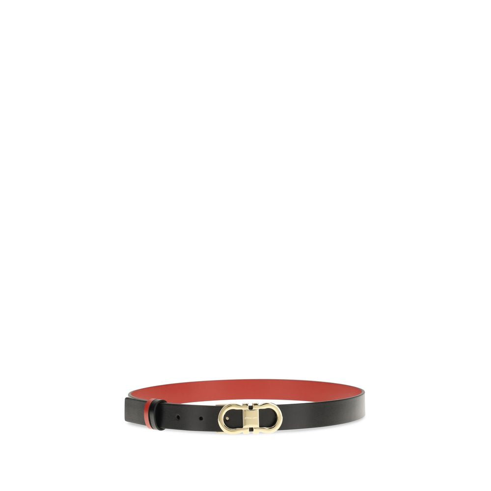 Ferragamo Black Calf Leather Bos Taurus Regular Belt - ClickThatClicks 