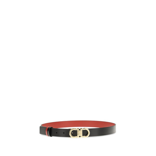 Ferragamo Black Calf Leather Bos Taurus Regular Belt - ClickThatClicks 