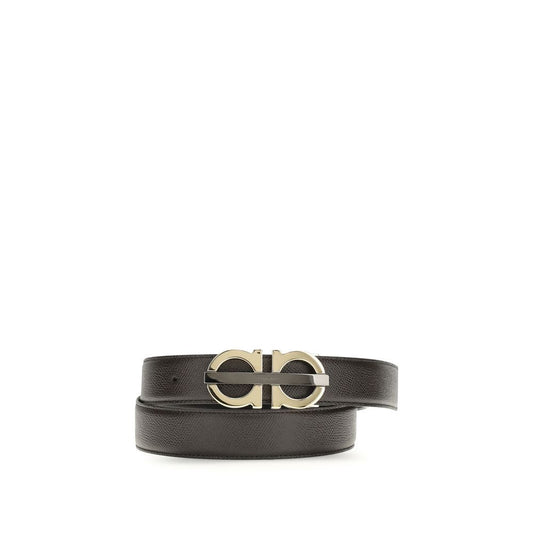Ferragamo Brown Calf Leather Bos Taurus Regular Belt - ClickThatClicks 