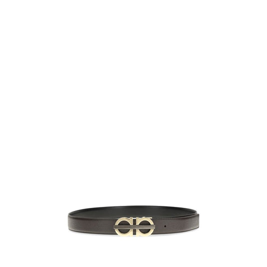 Ferragamo Brown Calf Leather Bos Taurus Regular Belt - ClickThatClicks 