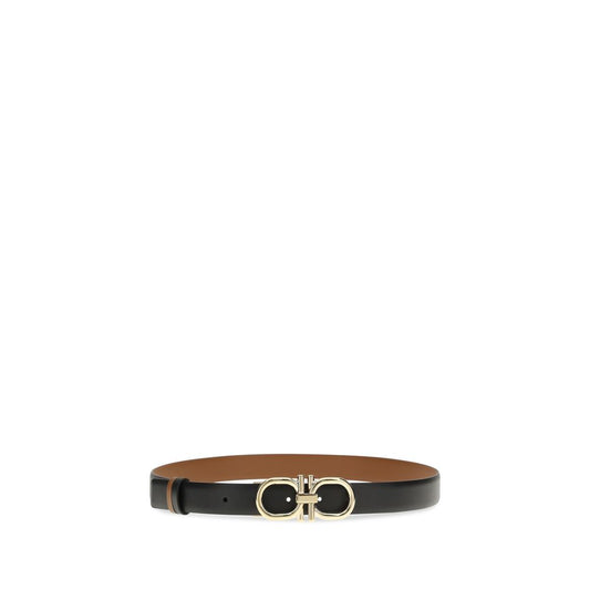 Ferragamo Black Calf Leather Bos Taurus Regular Belt - ClickThatClicks 