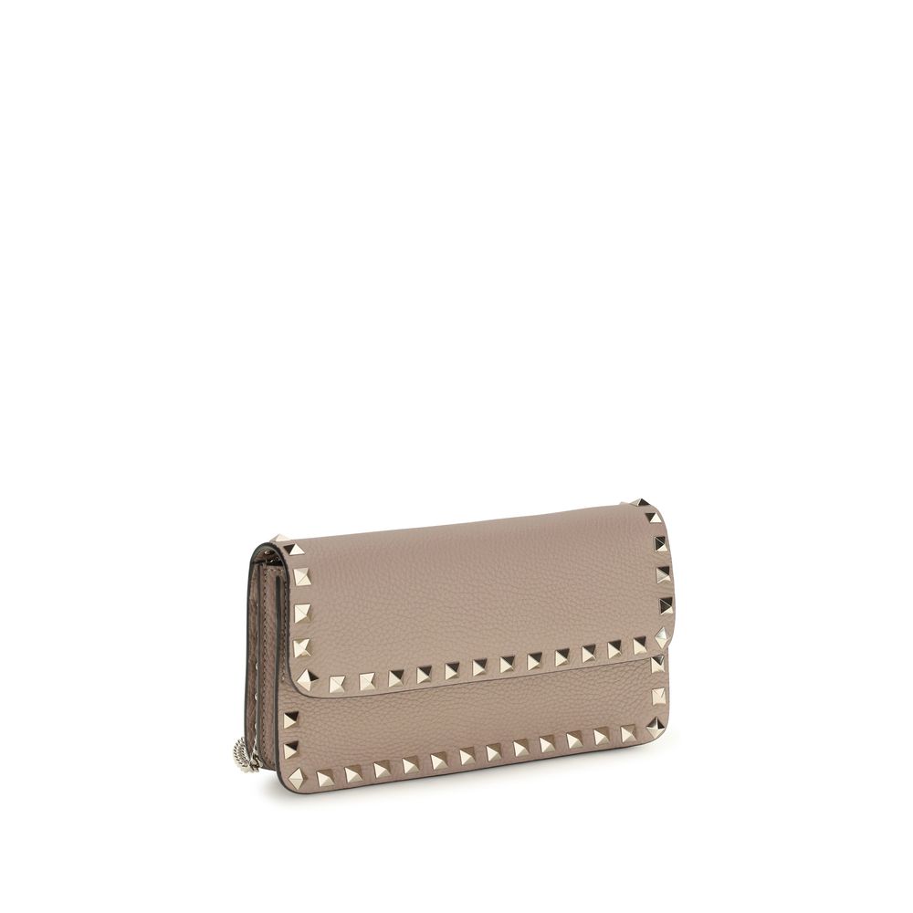 Valentino Garavani Beige Calf Leather Bos Taurus Wallet - ClickThatClicks 