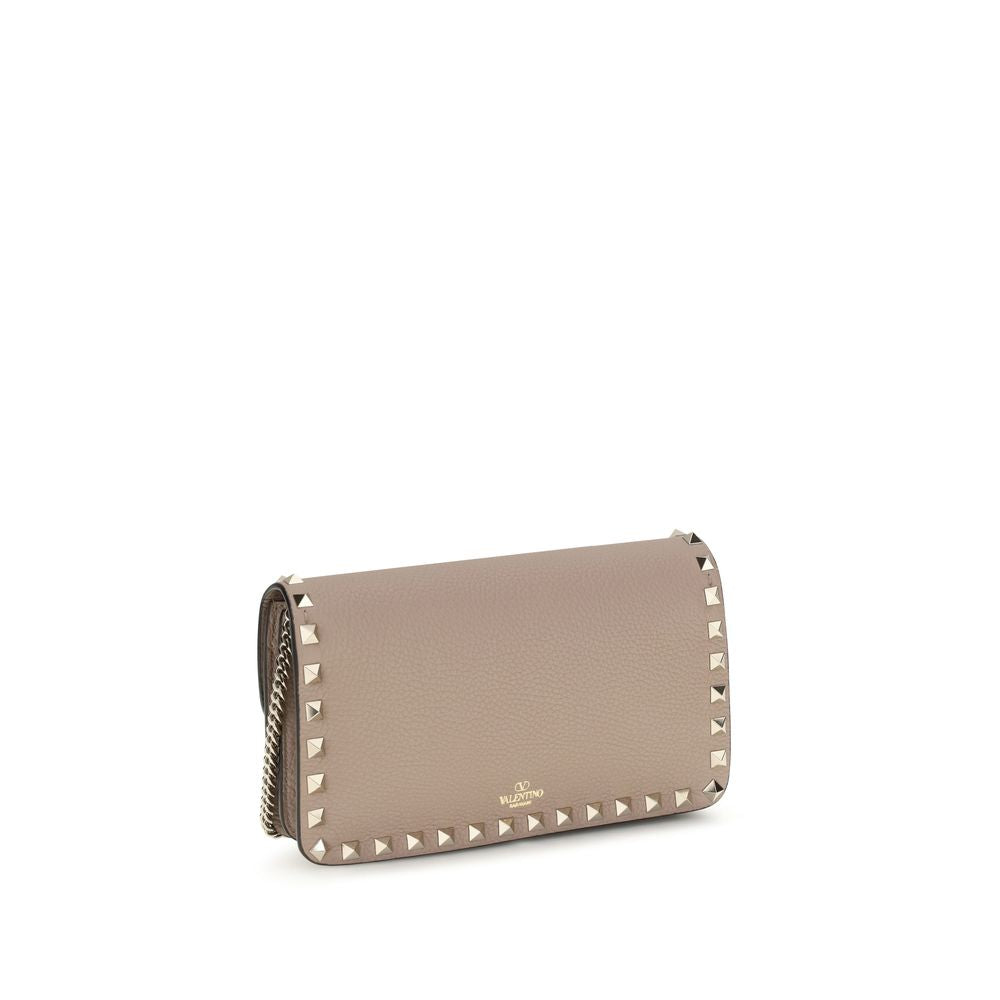 Valentino Garavani Beige Calf Leather Bos Taurus Wallet - ClickThatClicks 