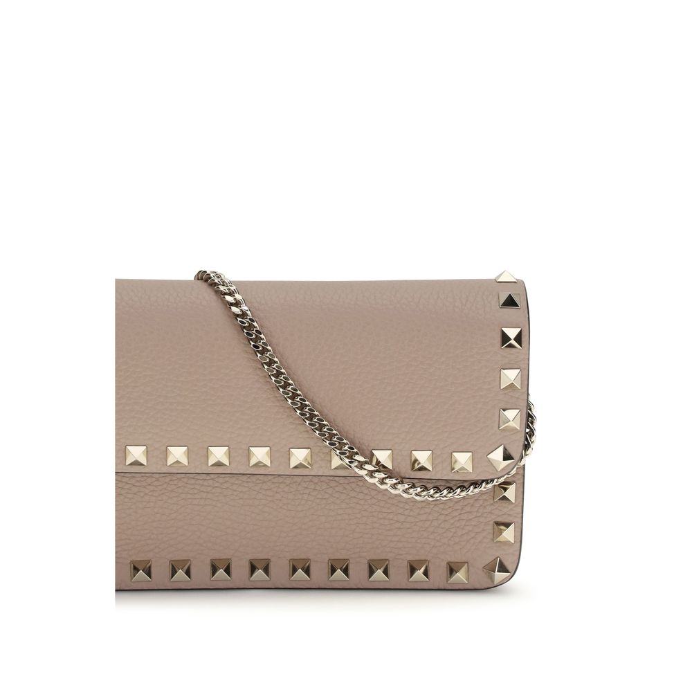 Valentino Garavani Beige Calf Leather Bos Taurus Wallet - ClickThatClicks 