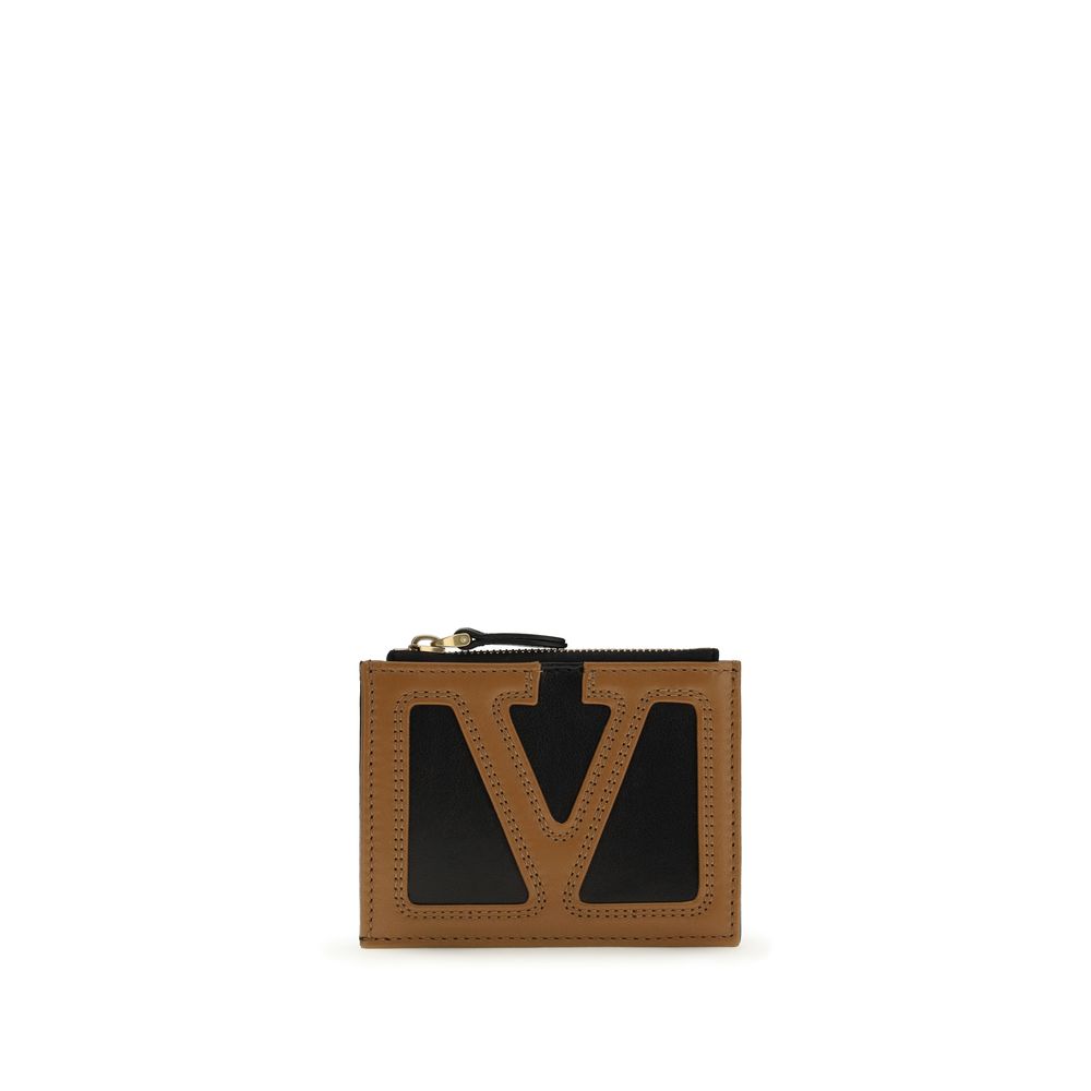 Valentino Garavani Black Calf Leather Bos Taurus Wallet - ClickThatClicks 