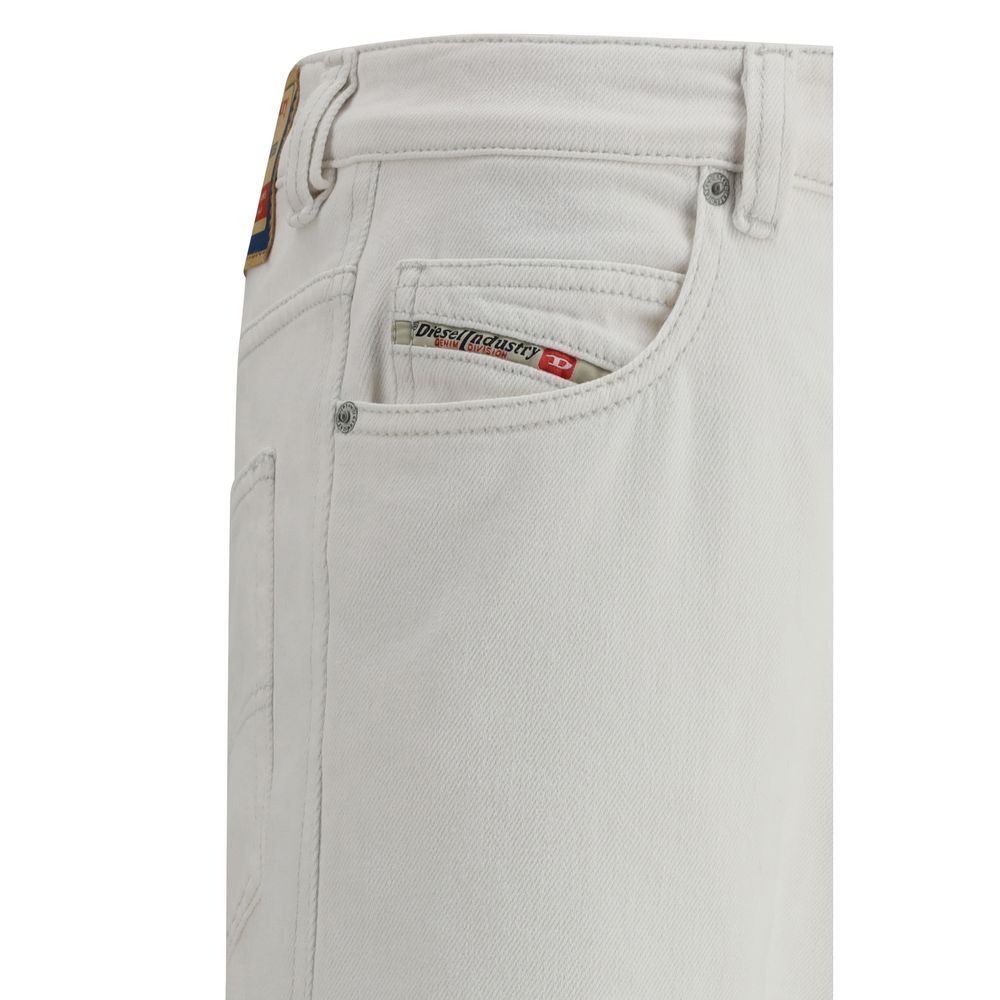 Diesel White Cotton Slim Fit Jeans - ClickThatClicks 