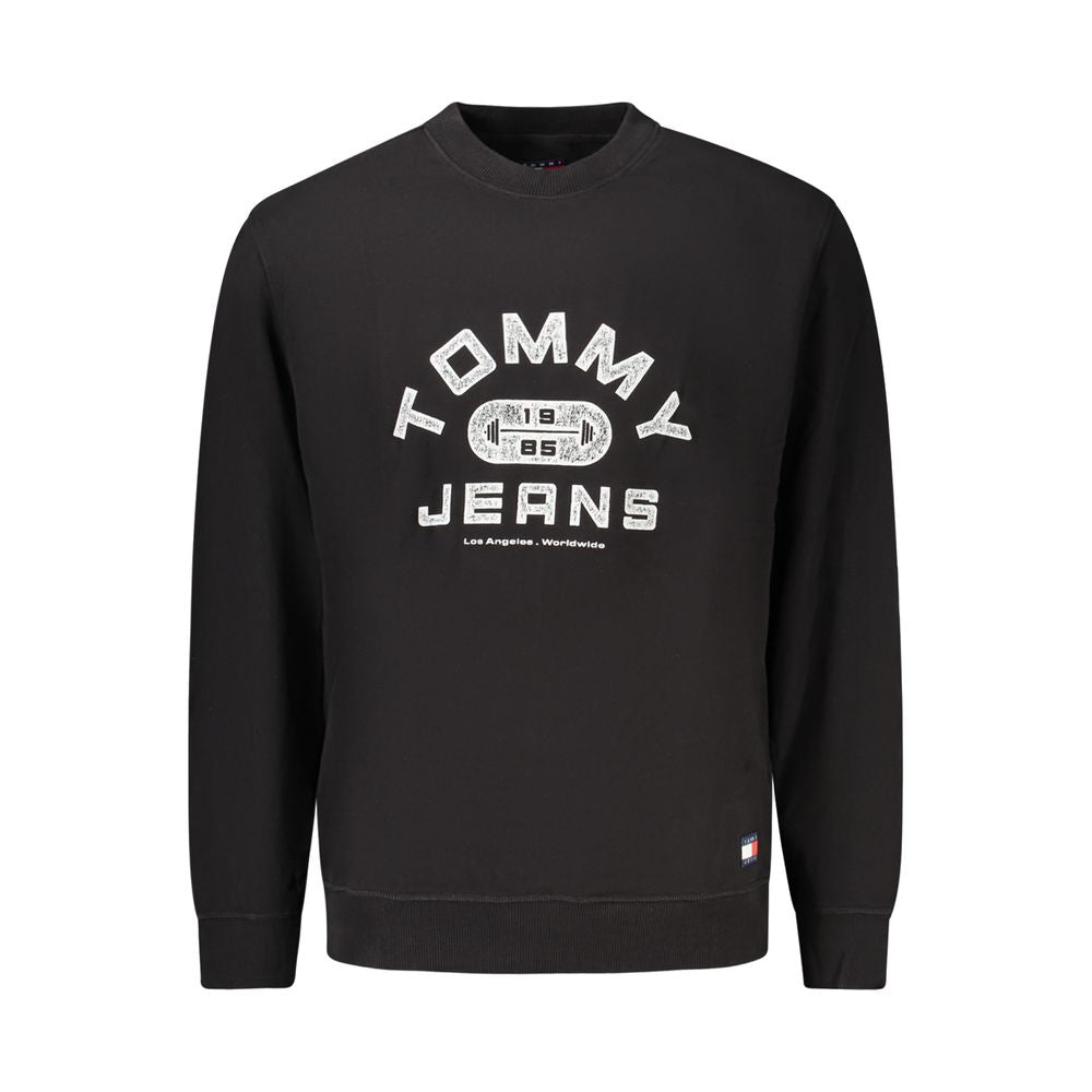 Tommy Hilfiger Black Cotton Men's Sweatshirt - ClickThatClicks 