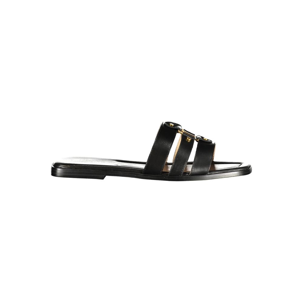 Twinset Black Leather Women's Sandal - ClickThatClicks 