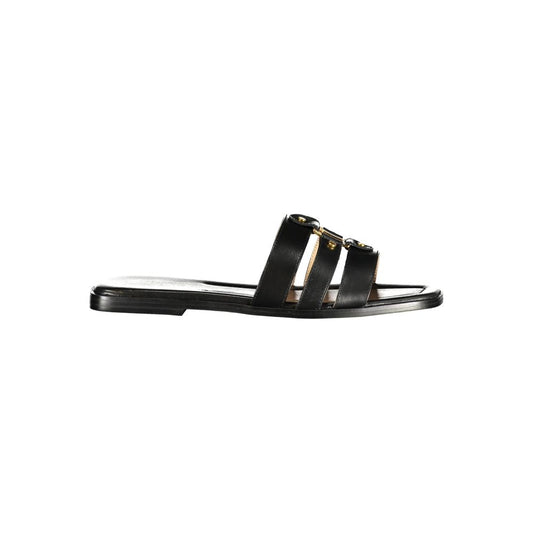 Twinset Black Leather Women's Sandal - ClickThatClicks 