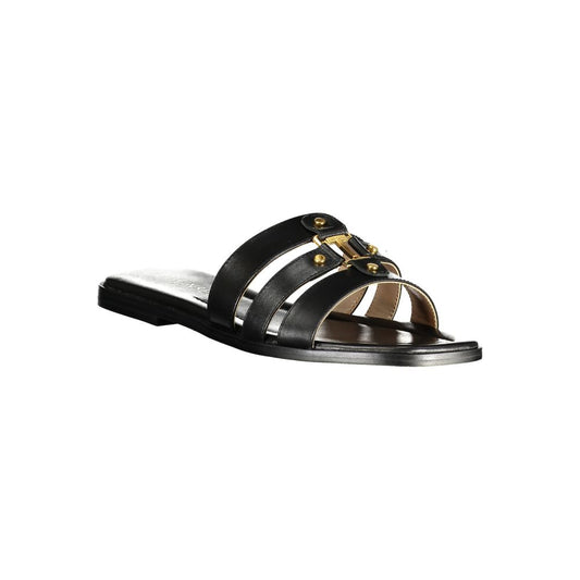 Twinset Black Leather Women's Sandal - ClickThatClicks 