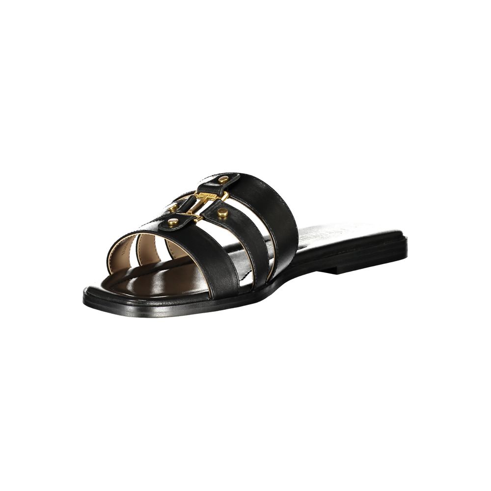 Twinset Black Leather Women's Sandal - ClickThatClicks 