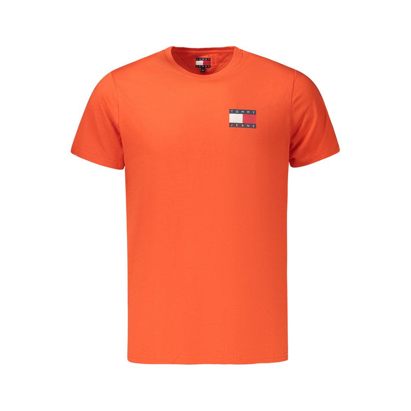 Tommy Hilfiger Arancione Cotton Men T-Shirt
