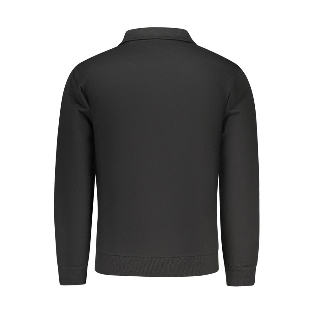 Superga "Black Cotton Men's Sweatshirt with Half Zip and Pockets" - ClickThatClicks 