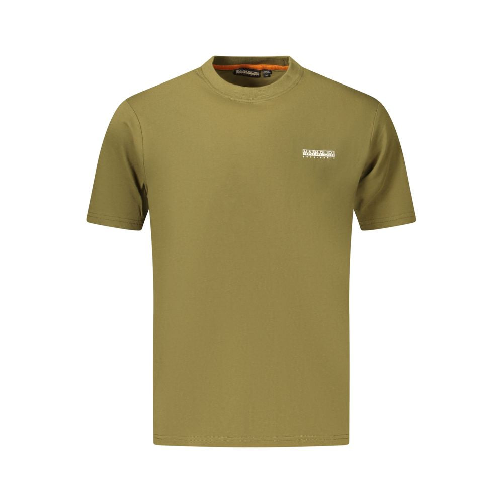 Napapijri Verde Cotton Men T-Shirt - ClickThatClicks 