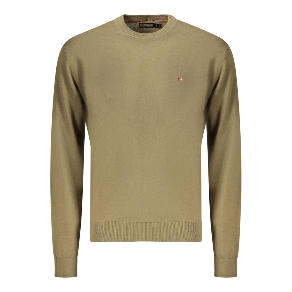 Napapijri Verde Cotton Men's Long-Sleeve Shirt - ClickThatClicks 