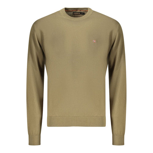 Napapijri Verde Cotton Men's Long-Sleeve Shirt - ClickThatClicks 