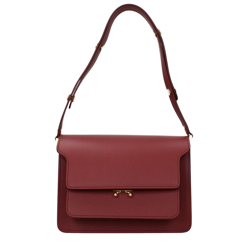 Marni Red Leather Shoulder Bag - ClickThatClicks 