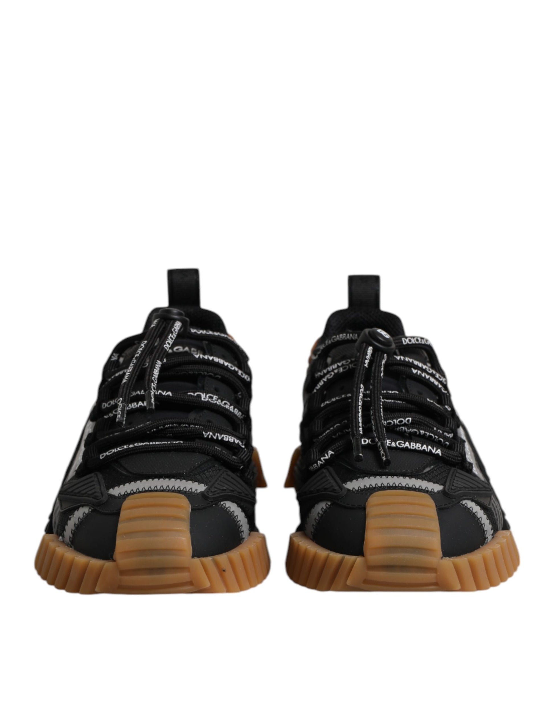 Dolce & Gabbana Black Logo Lace Up Low Top NS1 Sneakers Shoes - ClickThatClicks 