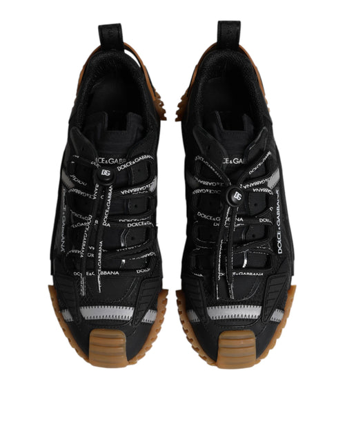 Dolce & Gabbana Black Logo Lace Up Low Top NS1 Sneakers Shoes - ClickThatClicks 