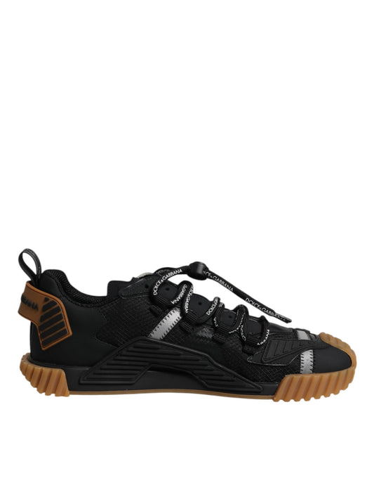 Dolce & Gabbana Black Logo Lace Up Low Top NS1 Sneakers Shoes - ClickThatClicks 