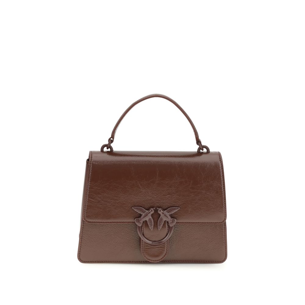 PINKO Brown Calf Leather Bos Taurus Shoulder Bag - ClickThatClicks 