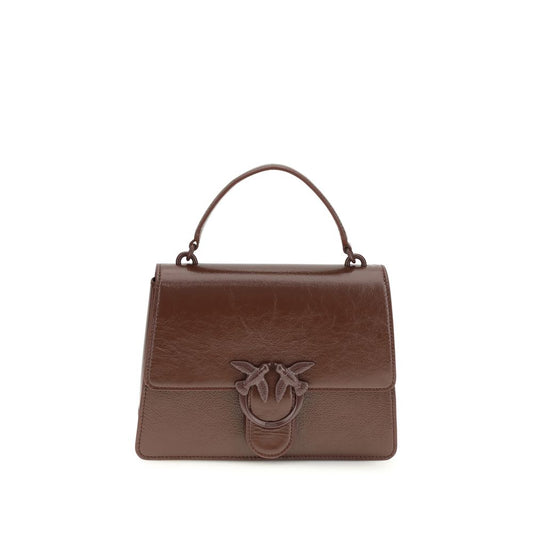 PINKO Brown Calf Leather Bos Taurus Shoulder Bag - ClickThatClicks 
