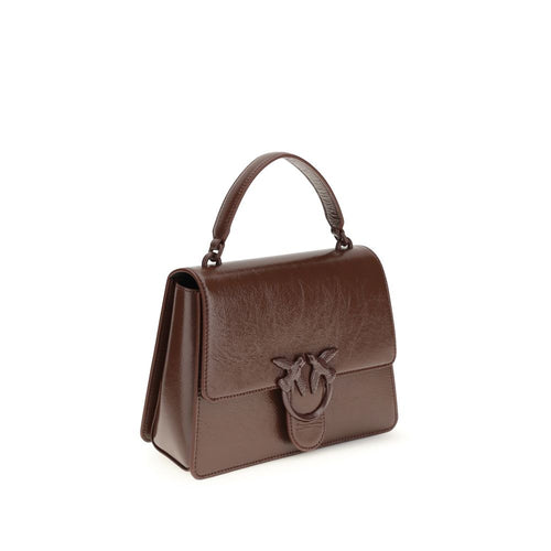 PINKO Brown Calf Leather Bos Taurus Shoulder Bag - ClickThatClicks 