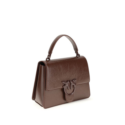 PINKO Brown Calf Leather Bos Taurus Shoulder Bag - ClickThatClicks 