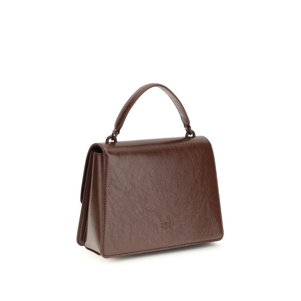 PINKO Brown Calf Leather Bos Taurus Shoulder Bag - ClickThatClicks 