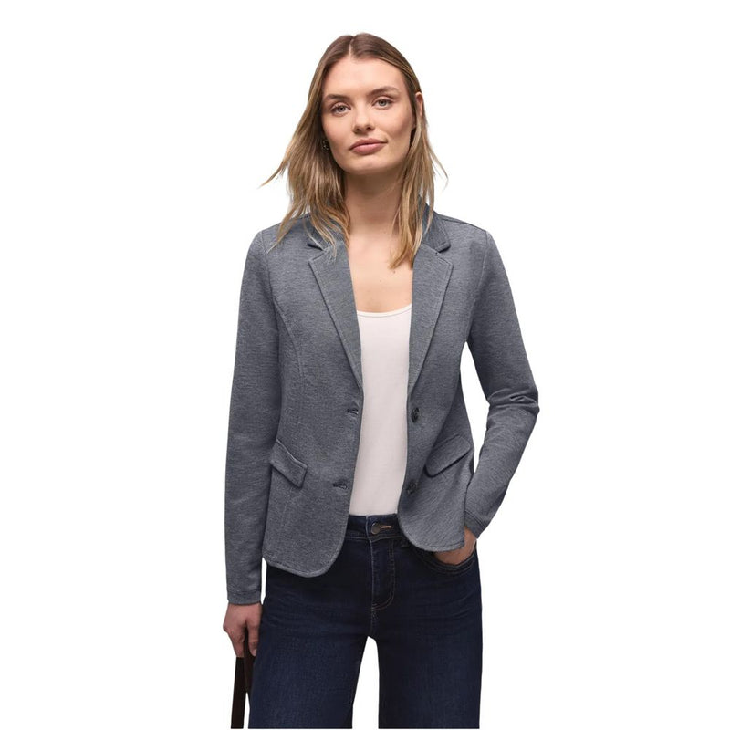 Street One Blue Polyacrylic Blazer - ClickThatClicks 